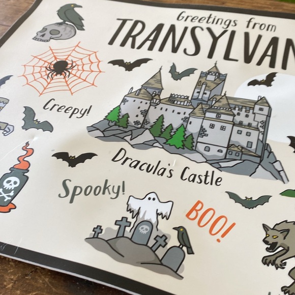 Halloween Greetings From Transylvania Placemat - Thick Vinyl Foam Backed 13”x18” - Picture 7 of 7